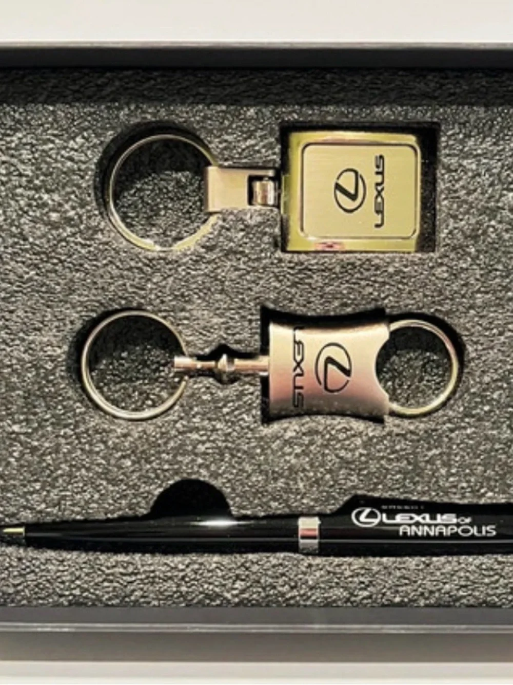Official Lexus Executive Gift Set - 2 Keychains & Ballpoint Pen Combo